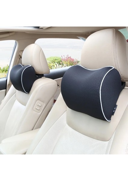 Gri Tarzı Evrensel Araba Boyun Yastık Kafalık Seyahat Desteği Masaj Minderi Kumaş Kapak Koltuk Sandalye Battaniyeler Yumuşak Kafa (Yurt Dışından) fiyatları