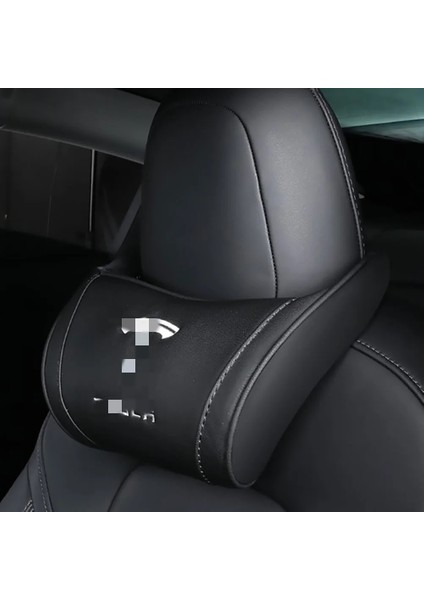Siyah Stil Tesla Model 3 Için Model S x Model Y Q Araba Koltuğu Kafalık Boyun Yastık Minder Boyun Kafalık 1 Adet (Yurt Dışından)