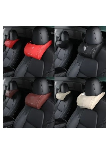 Siyah Stil Tesla Model 3 Için Model S x Model Y Q Araba Koltuğu Kafalık Boyun Yastık Minder Boyun Kafalık 1 Adet (Yurt Dışından) fiyatları