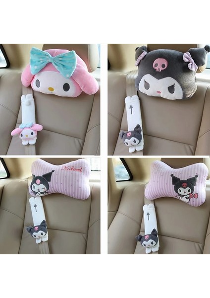1 Adet Siyah Kuşak Stili Sevimli Araba Koltuğu Yastığı Pembe Araba Kafalık Boyun Yastık Karikatür Siyah Şeytan Peluş Araba Koltuğu Baş Yastığı Kafalık Araba Boyun Desteği (Yurt Dışından)