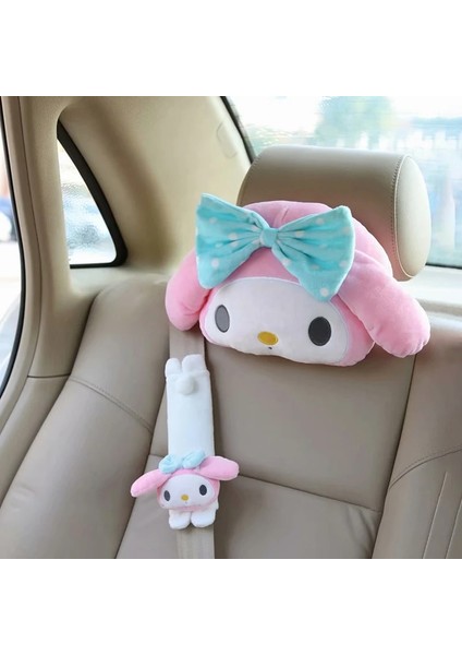 1 Takım Pembe Stil Sevimli Araba Koltuğu Yastığı Pembe Araba Kafalık Boyun Yastık Karikatür Siyah Şeytan Peluş Araba Koltuğu Baş Yastığı Kafalık Araba Boyun Desteği (Yurt Dışından)