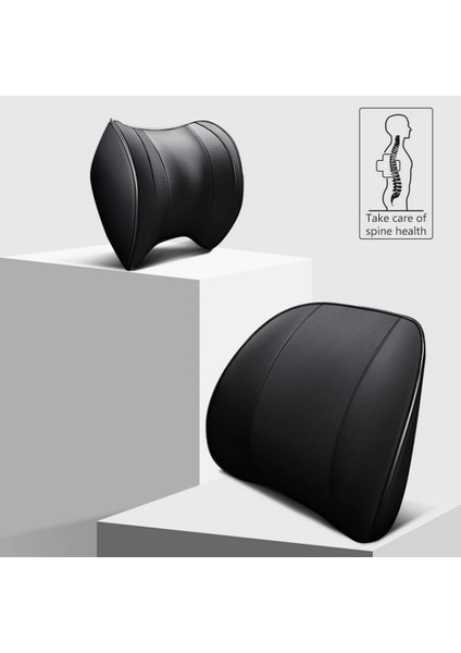 No.23 Tarzı Dokıa Araba Kafalık Boyun Bel Desteği Yastık Minder ile Nefes Alabilir Yıkanabilir Kapak Araba ve Ofis Koltuğu Koltuğu Pu Deri (Yurt Dışından) indirimleri
