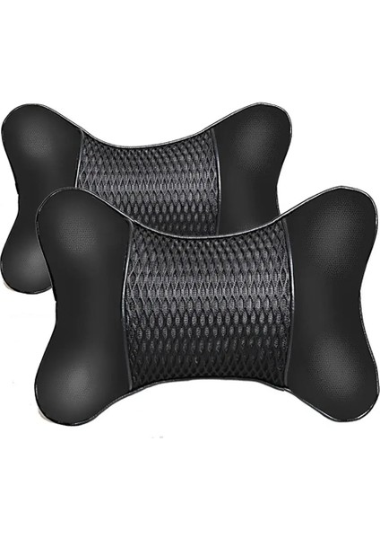 Siyah Stil U Deri Örme Araba Yastıkları Kafalık Boyun Dinlenme Minderi Destek Koltuk Aksesuarları Oto Siyah Güvenlik Yastığı Evrensel Dekor (Yurt Dışından) indirimleri