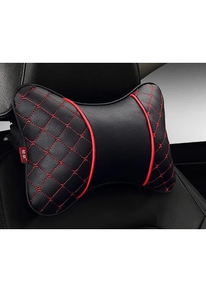 Siyah Stil Ew Tek Parça Suni Deri Araba Boyun Yastıkları Rahat Evrensel Koltuk Başlığı Çoğu Araba Için Uygun Fiber ile Doldurun (Yurt Dışından)