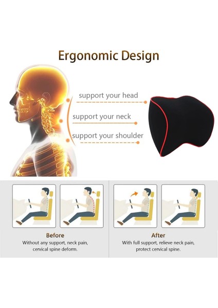 2 Adet Bir Stil Araba Kafalık Yastık Boyun Oto Koltuk Bellek Pamuk Nefes Sürüş Için Destek Minderi Sandalye Dinlenme Uyku Iç Araba Parçaları (Yurt Dışından) indirimleri