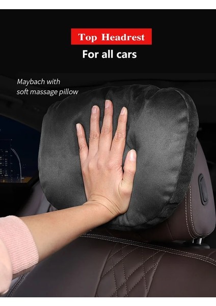 Siyah Stil 2 Adet Li Araba Kafalık Boyun Yastık Maybalass Yumuşak Evrensel Seyahat Oto Aksesuarları Araba Koltuğu Kapağı Sandalye Minderi Yastık (Yurt Dışından) fırsatları