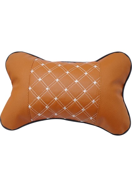 Kahverengi B Tarzı Mojoyce Araba Boyun Yastıkları Her Iki Yan Pu Deri Evrensel Boyun Dayanağı Yastık Pedi Yastık Oto Koltuğu Baş Boyun Dayanağı Yastıkları Kafalık (Yurt Dışından)