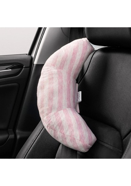 Pembe Tarzı Araba Kafalık Yastık Uyku Baş Desteği Çocuk Şekerleme Omuz Kemeri Pedi Araba Boyun Yastık Destek Örtüsü Çocuklar Için Araba Aksesuarları (Yurt Dışından)