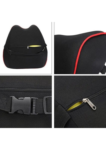 Siyah Kırmızı Yan Stil Araba Yastık Rahat Koltuk Kafalık Yastık Bellek Pamuk Seyahat Koltuk Koruyucu Oto Destek Boyun Baş Yastığı Koltuk Dinlenme Araba Aksesuarı (Yurt Dışından) fiyatları