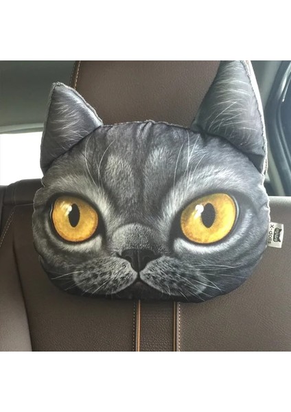 No.3 Tarzı 3D Güzel Köpek Kedi Hayvan Hediye Araba Kafalık Aktif Karbon Koltuk Yumuşak Boyun Dinlenme Yastığı Güvenlik Kafalık Hava Spreyi Kapakları (Yurt Dışından)