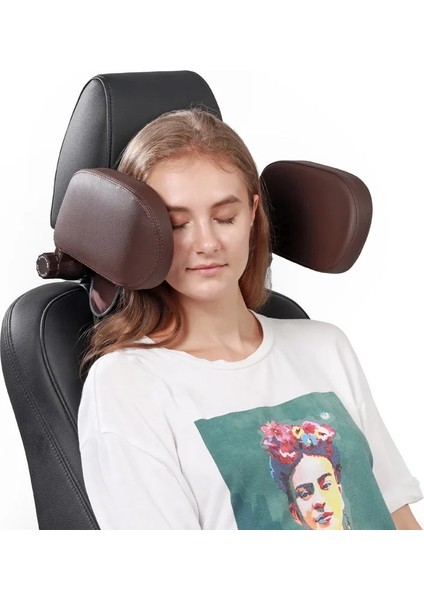 Deri Kahverengi Tarzı Araba Boyun Kafalık Koltuk Yastığı Seyahat Boyun Desteği Çocuklar ve Yetişkinler Için Çözüm Yastığı Çocuk Oto Koltuk Baş Yastığı Araba Yastığı (Yurt Dışından) fırsatları