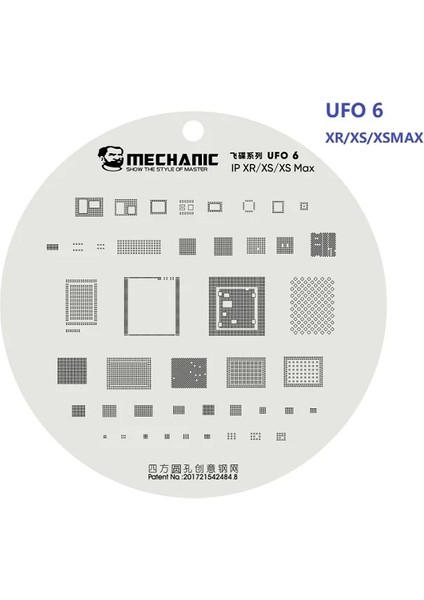 UFO6-A12 Tarzı Masterxu Mekanik Ufo Çelik Şablon LCD Ekran Flex Kablo Koruma iPhone Ro Max Ic Ploshing Onarım Pop-Up (Yurt Dışından)