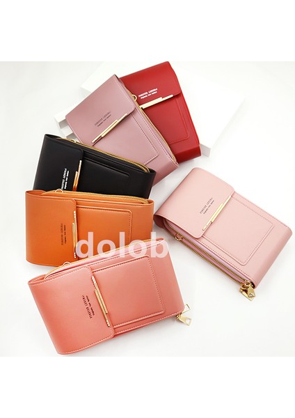Kadın Cüzdan Uzun Moda Cep Telefonu Çantası Kore Tarzı Kadınlar Için Crossbody Çanta Fermuarlı Dikey Omuz Çantası (Yurt Dışından) fiyatları