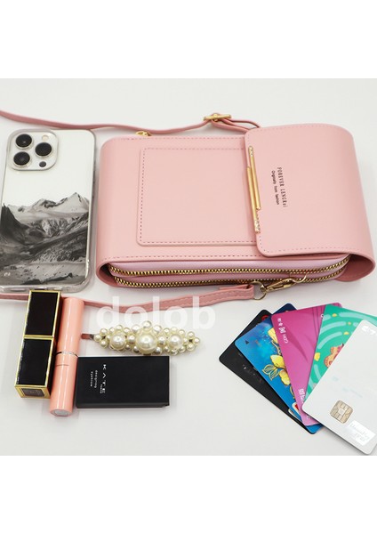 Kadın Cüzdan Uzun Moda Cep Telefonu Çantası Kore Tarzı Kadınlar Için Crossbody Çanta Fermuarlı Dikey Omuz Çantası (Yurt Dışından) modelleri