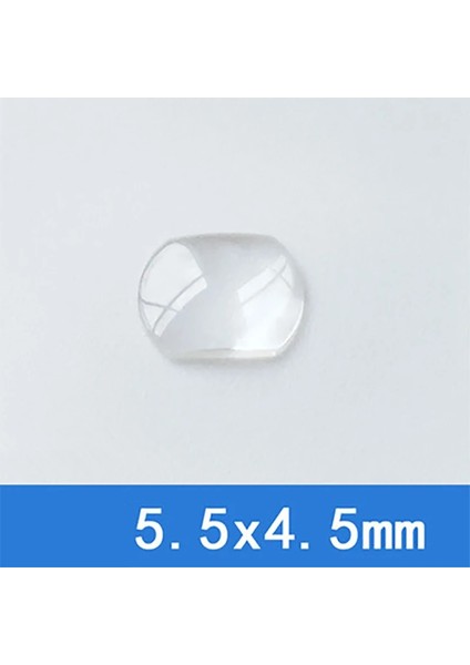 5,5x4,5 mm Stili Saat Camı Lens Safir Baloncuklu Büyüteç Tarih Penceresi Kristal Dışbükey Şeffaf Büyüteç Kare (Yurt Dışından)
