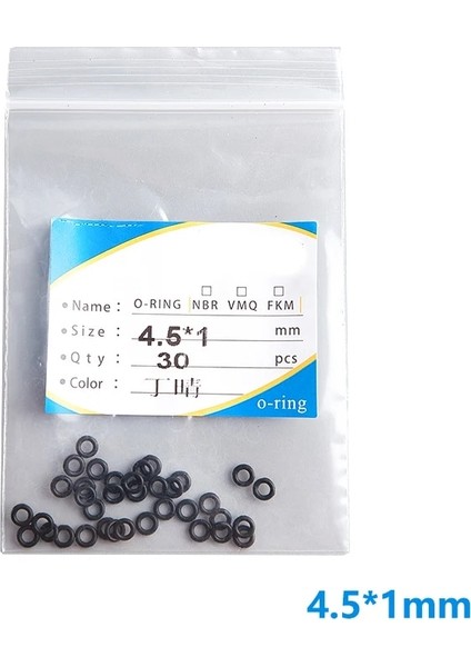 4,5 x 1mm 30 Adet Stil Adet Kauçuk Conta O-Ring Conta Conta Seti Dupont Çakmak Çakmak Gaz Yağı Dayanıklı Su Geçirmez Onarım Yükseltme Araçları (Yurt Dışından)