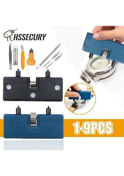 9pcs Mavi Tarzı Saat Açacağı Arka Kapak Basın Kapatıcı Sökücü Vida Anahtarı Ayarlanabilir Pil Sökücü Taşınabilir Saat Tamir Saatçilik Araçları (Yurt Dışından) fiyatları