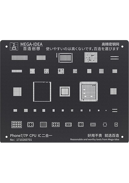 7 7p Tarzı iPhone Pro Max Xs Xr x U I Kalay Dikim Havya Için Siyah Çelik Bga Reballing Stencil (Yurt Dışından)