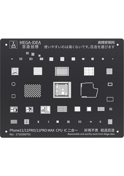 7 7p Tarzı iPhone Pro Max Xs Xr x U I Kalay Dikim Havya Için Siyah Çelik Bga Reballing Stencil (Yurt Dışından) fiyatları