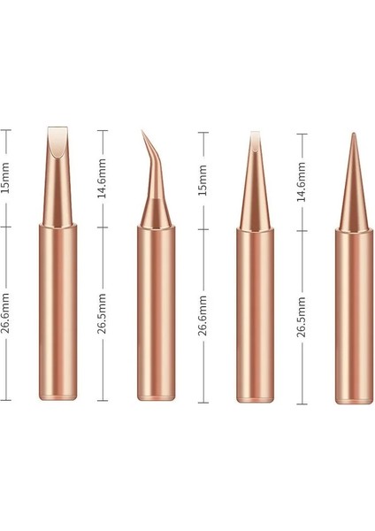 Bakırımsı Tarz 900M-T-3C 1 Adet Manyetik Olmayan Saf Bakır 900M-T Havya Ucu Hakko Olding Istasyonu Lehimleme Ipuçları Kol Muhafaza ile (Yurt Dışından) indirimleri
