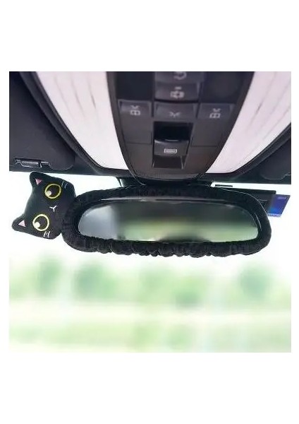 1 Adet Dikiz Kapağı Stili Sevimli Kedi Araba Boyun Yastık Karikatür Kedi Kafa Araba Kafalık Seyahat Minderi Kedi Emniyet Kemeri Omuz Pedleri Dikiz Aynası Kapağı Kapakları (Yurt Dışından)