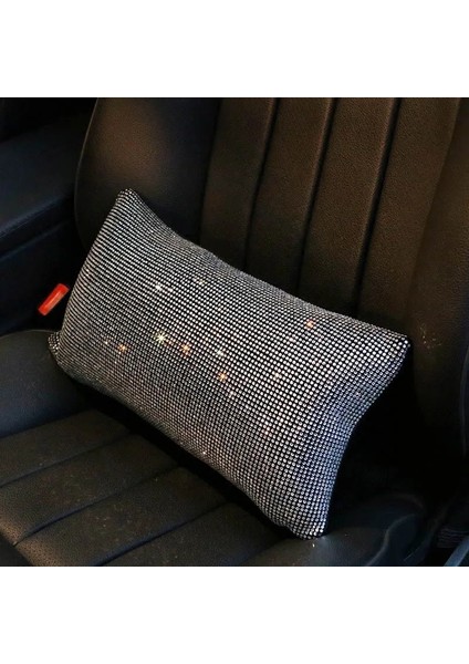 1 Adet Bel Yastığı Stili Moda Taklidi Kristal Araba Kafalık Boyun Yastıklar Elmas Araba Emniyet Kemeri Kılıfı Pad Bel Desteği Oto Iç Aksesuar Seti (Yurt Dışından)