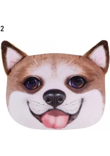 No.2 Tarzı Yeni D Baskılı Schnauzer Teddy Köpek Yüz Araba Kafalık Boyun Desteği Dolgu Olmadan Otomatik Boyun Yastığı (Yurt Dışından)