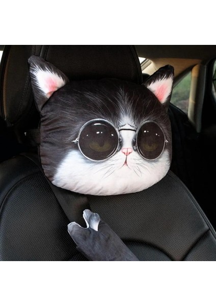 No.2 Tarzı Yeni D Baskılı Schnauzer Teddy Köpek Yüz Araba Kafalık Boyun Desteği Dolgu Olmadan Otomatik Boyun Yastığı (Yurt Dışından) fiyatları