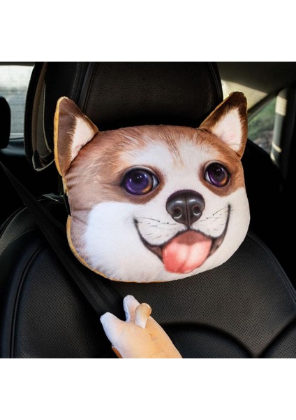No.2 Tarzı Yeni D Baskılı Schnauzer Teddy Köpek Yüz Araba Kafalık Boyun Desteği Dolgu Olmadan Otomatik Boyun Yastığı (Yurt Dışından) modelleri
