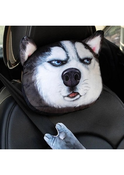 No.2 Tarzı Yeni D Baskılı Schnauzer Teddy Köpek Yüz Araba Kafalık Boyun Desteği Dolgu Olmadan Otomatik Boyun Yastığı (Yurt Dışından) fırsatları