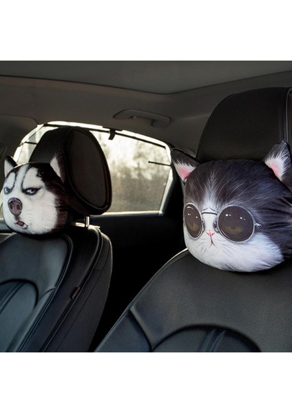 No.2 Tarzı Yeni D Baskılı Schnauzer Teddy Köpek Yüz Araba Kafalık Boyun Desteği Dolgu Olmadan Otomatik Boyun Yastığı (Yurt Dışından) indirimleri