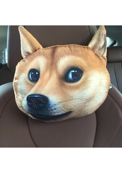 12 Dolgusuz Stil Chızıyo Yeni Serin Güzel 3D Baskılı Hayvanlar Yüz Araba Kafalık Yastık Kılıfı Boyun Oto Güvenlik Kafalık Doldurmadan Malzemeleri (Yurt Dışından)