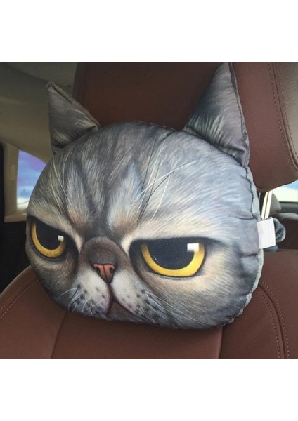 6 Dolgusuz Stil Chızıyo Yeni Serin Güzel 3D Baskılı Hayvanlar Yüz Araba Kafalık Yastık Kılıfı Boyun Oto Güvenlik Kafalık Doldurmadan Malzemeleri (Yurt Dışından) modelleri