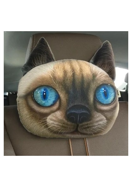 6 Dolgusuz Stil Chızıyo Yeni Serin Güzel 3D Baskılı Hayvanlar Yüz Araba Kafalık Yastık Kılıfı Boyun Oto Güvenlik Kafalık Doldurmadan Malzemeleri (Yurt Dışından) fırsatları