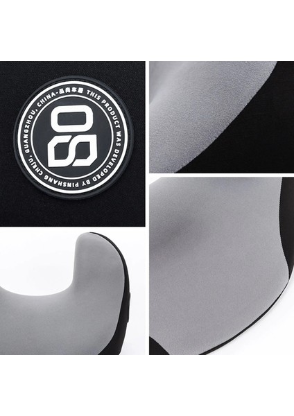 Siyah Gri Tarzı Oto Yolcu Koltuk Başlığı U-Şekilli Boyun Yastığı Araba Battaniyeler Sökülebilir Rahat Uyku Şekerleme Zaman Minderi Baş Desteği (Yurt Dışından) fırsatları