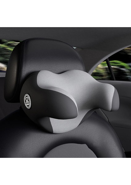 Siyah Gri Tarzı Oto Yolcu Koltuk Başlığı U-Şekilli Boyun Yastığı Araba Battaniyeler Sökülebilir Rahat Uyku Şekerleme Zaman Minderi Baş Desteği (Yurt Dışından) indirimleri
