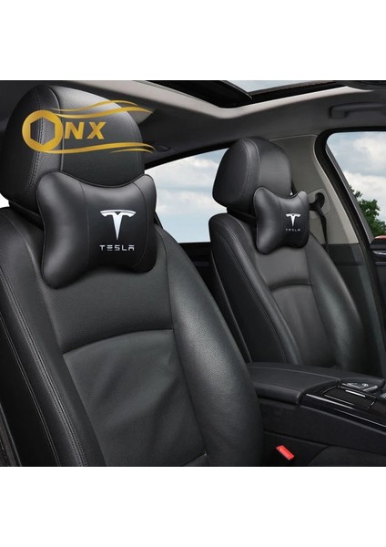 1 Adet Tarzı Araba Kafalık Servikal Omurga Koltuk Arkalığı Boyun Yastığı Tesla Model 3 S x Y Logo Araba Styling Aksesuarları (Yurt Dışından) fiyatları