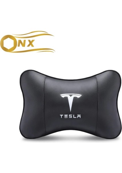 1 Adet Tarzı Araba Kafalık Servikal Omurga Koltuk Arkalığı Boyun Yastığı Tesla Model 3 S x Y Logo Araba Styling Aksesuarları (Yurt Dışından) modelleri
