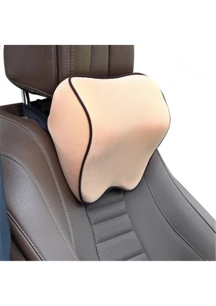 Bej Tarzı Araba Boyun Baş Desteği Yastığı Araba Aksesuarları Yastık Oto Koltuğu Baş Desteği Boyun Koruyucu Otomobiller Koltuk Boyun Desteği Hafızalı Pamuk (Yurt Dışından)