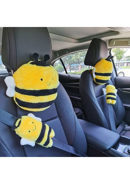 Arı Kafalık Tarzı Kawaii Araba Boyun Yastık Arı Araba Kafalık Boyun Yastıklar Cushiok Seyahat Yastık Emniyet Kemeri Sevimli Araba Koltuğu Yastık Kafalık Korumak (Yurt Dışından) fırsatları