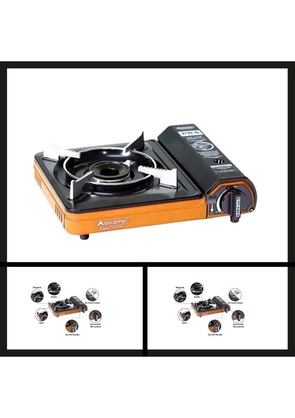 Uyguna-Yakala CK-505 Turuncu Orcamp Tekli Portatik OCAK-YKT.161
