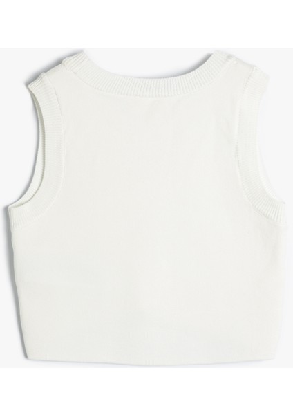 Kolsuz Crop Kazak Halter Yaka Dar Kalıp Asimetrik Kesim