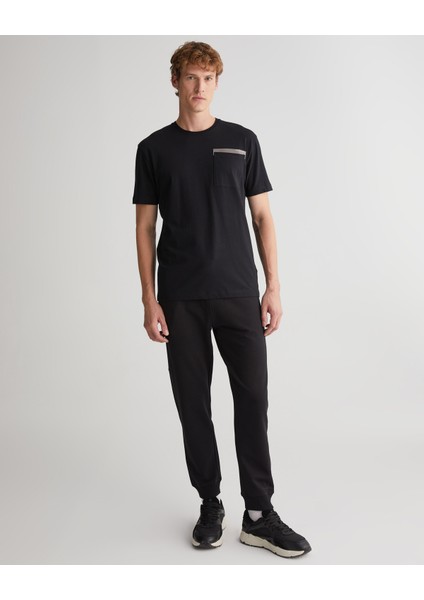 Erkek Siyah Regular Fit Eşofman Altı 2623354T.5