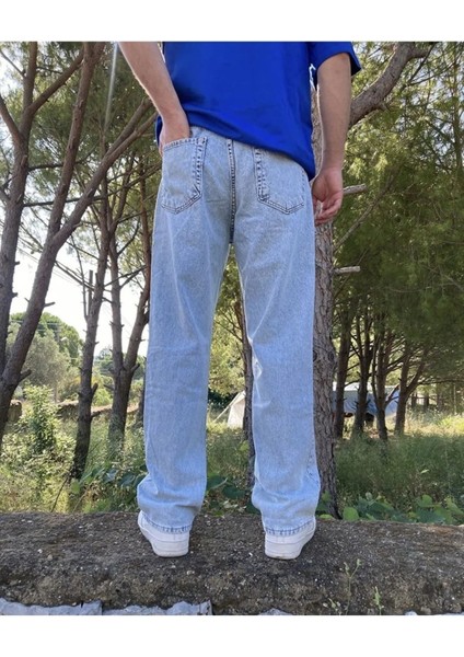Baggy Pantolon Buz Mavi modelleri