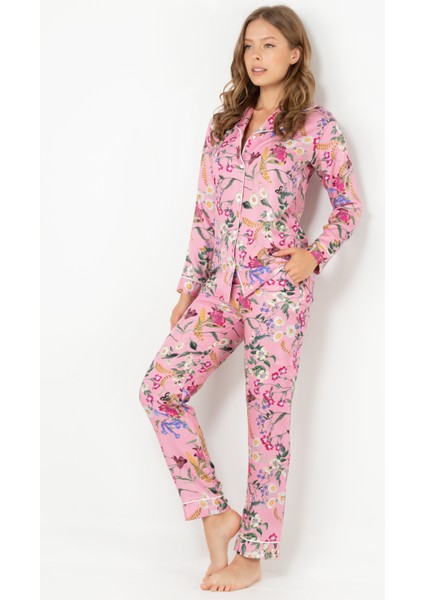 Rosy Uzun Kollu Bayan Pijama Takımı