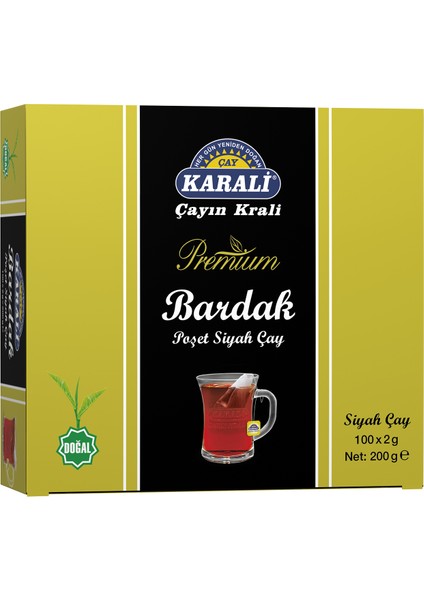 Premium Bardak Poşet Siyah Çay 100'lü