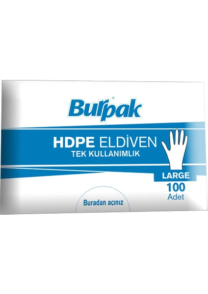 Şeffaf Eldiven HDPE (L) 100lü Paket