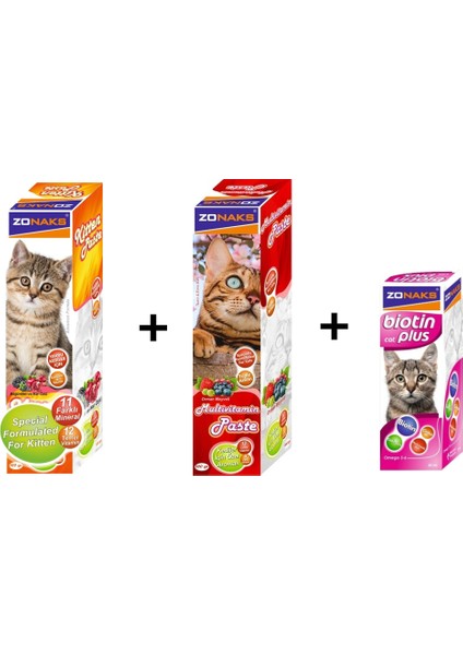 3'lü Premium Yavru Kedi Malt ve Vitamin Seti fiyatları