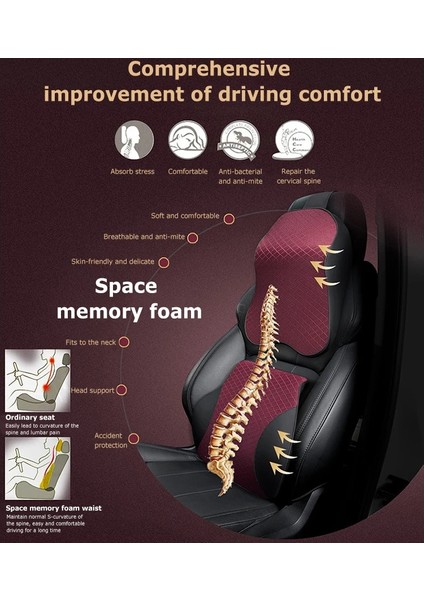 Bej Bel Tarzı Araba Koltuğu Kafalık Yastığı Oto Battaniyeler Araba Boyun Yastık Koltuk Baş Desteği Bel Desteği Ofis Koltuğu Minderi Araba Oto Için (Yurt Dışından) indirimleri