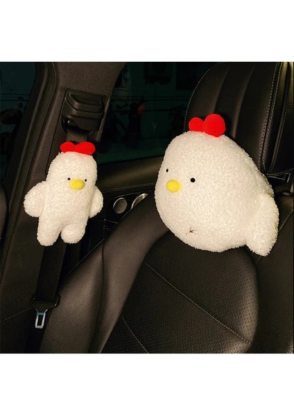 Doku Kutusu Stili Yeni Varış Karikatür Sevimli Tavuk Emniyet Kemeri Örtüsü Araba Iç Süsler Moda Bayanlar Araba Boyun Yastık Desteği (Yurt Dışından) indirimleri